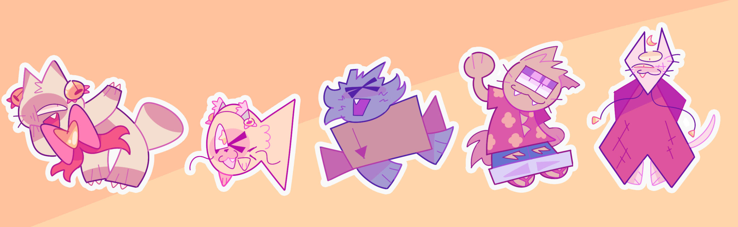 some old cat ocs for a scrapped project concept??